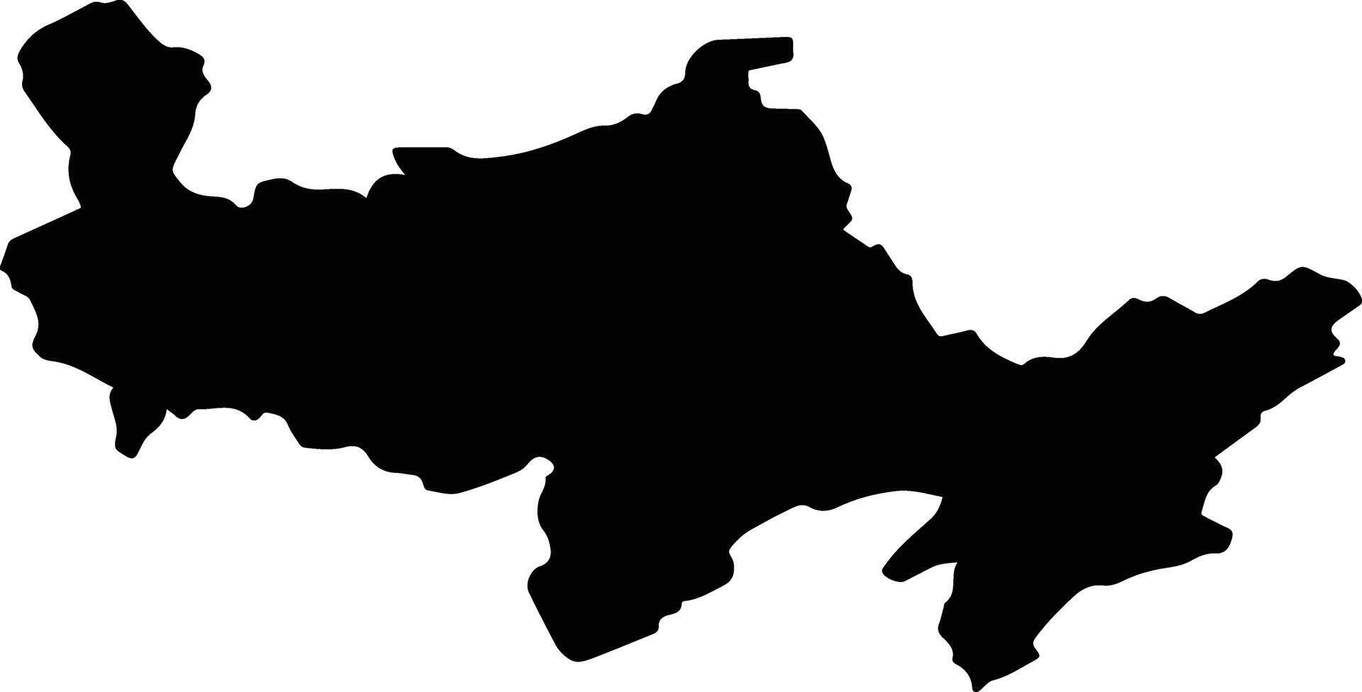 Pur Chaman Afghanistan silhouette map vector