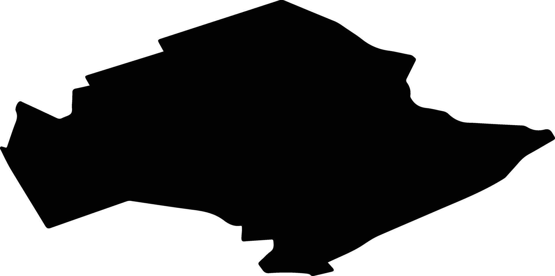 PURANI Romania silhouette map vector