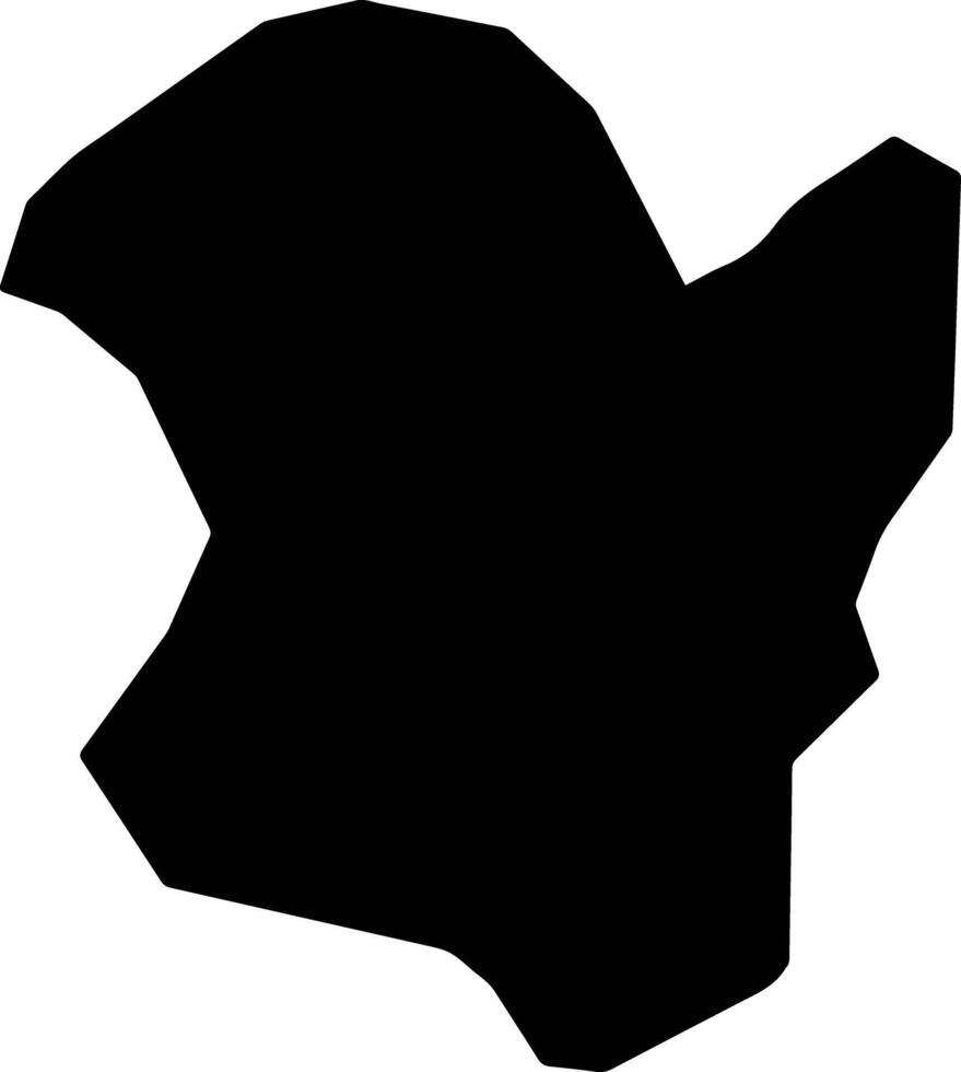 Puryong North Korea silhouette map vector