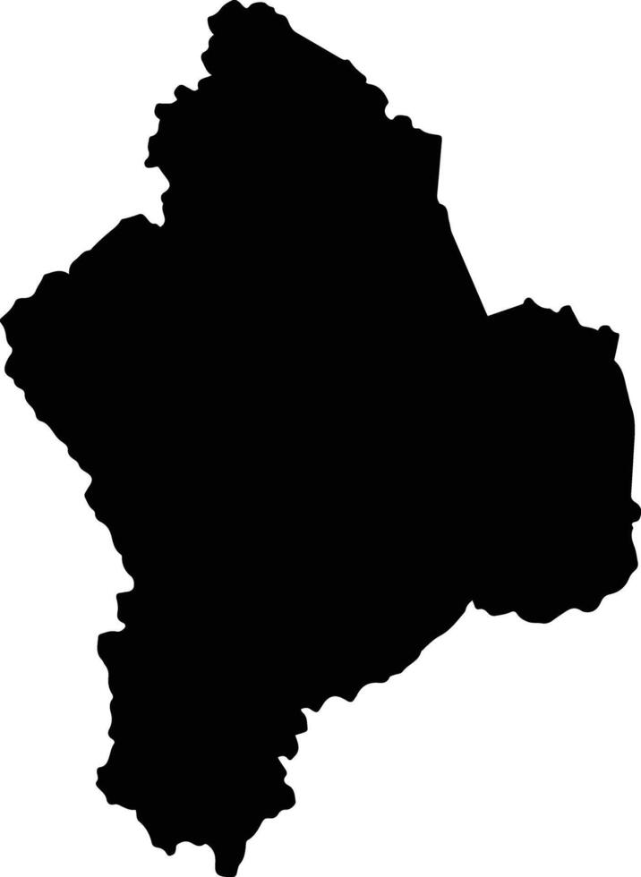 Puta O Myanmar silhouette map vector