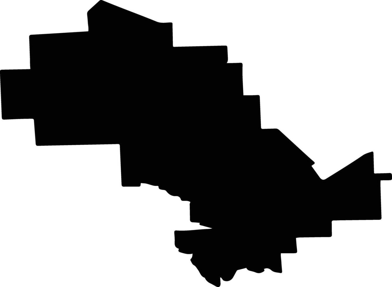 PUTINEIU Romania silhouette map vector