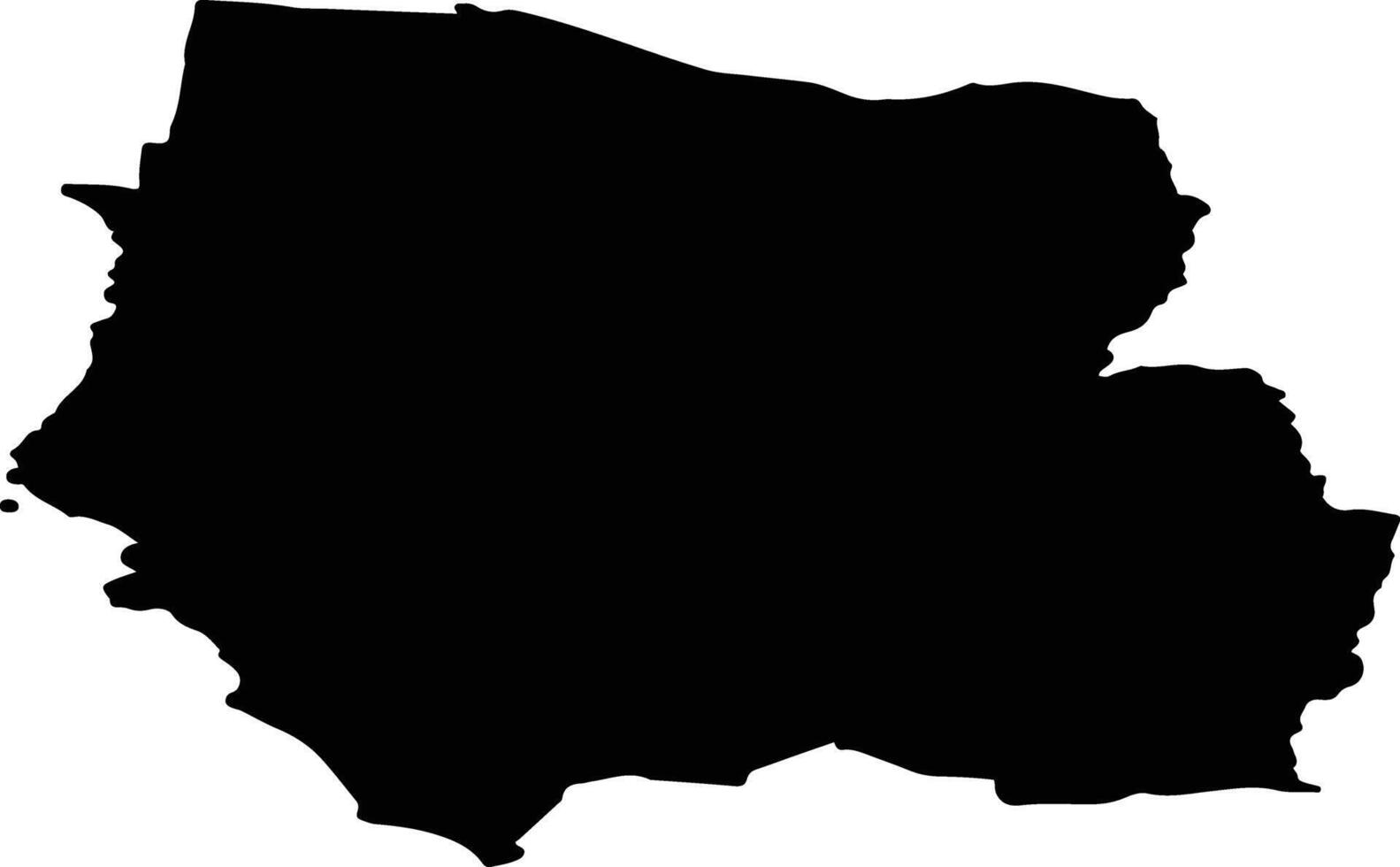 Puutoisten District Russia silhouette map vector