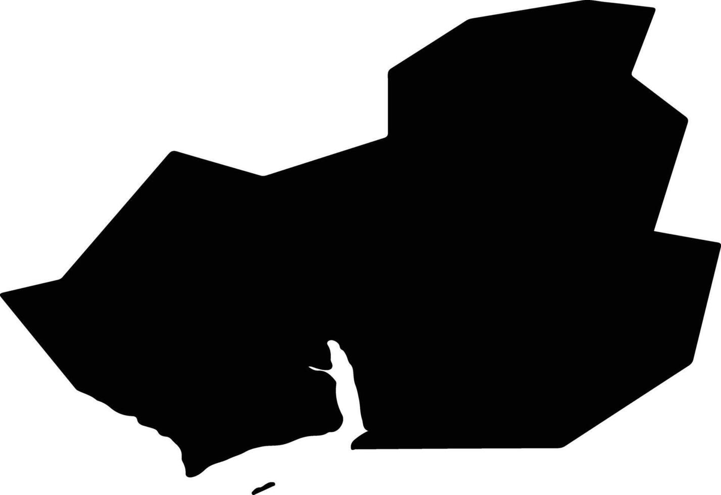 Pyeongtaek si South Korea silhouette map vector