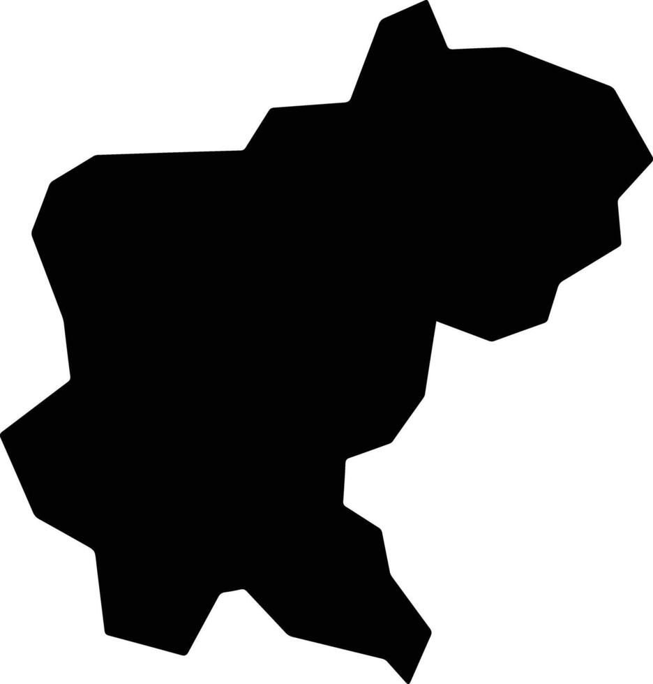 Pyeongchang gun South Korea silhouette map vector