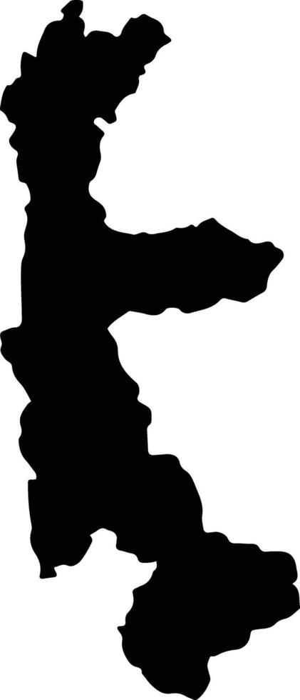 Pyinoolwin Myanmar silhouette map vector