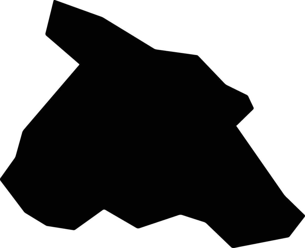 Pyongsong City North Korea silhouette map vector