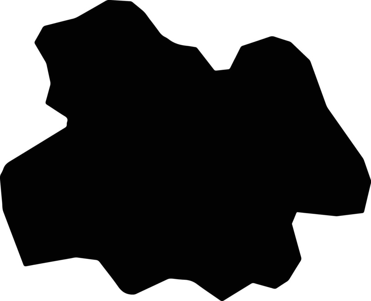 Pyongyang North Korea silhouette map vector