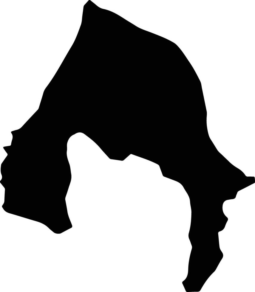 Qaflat Odhar Yemen silhouette map vector