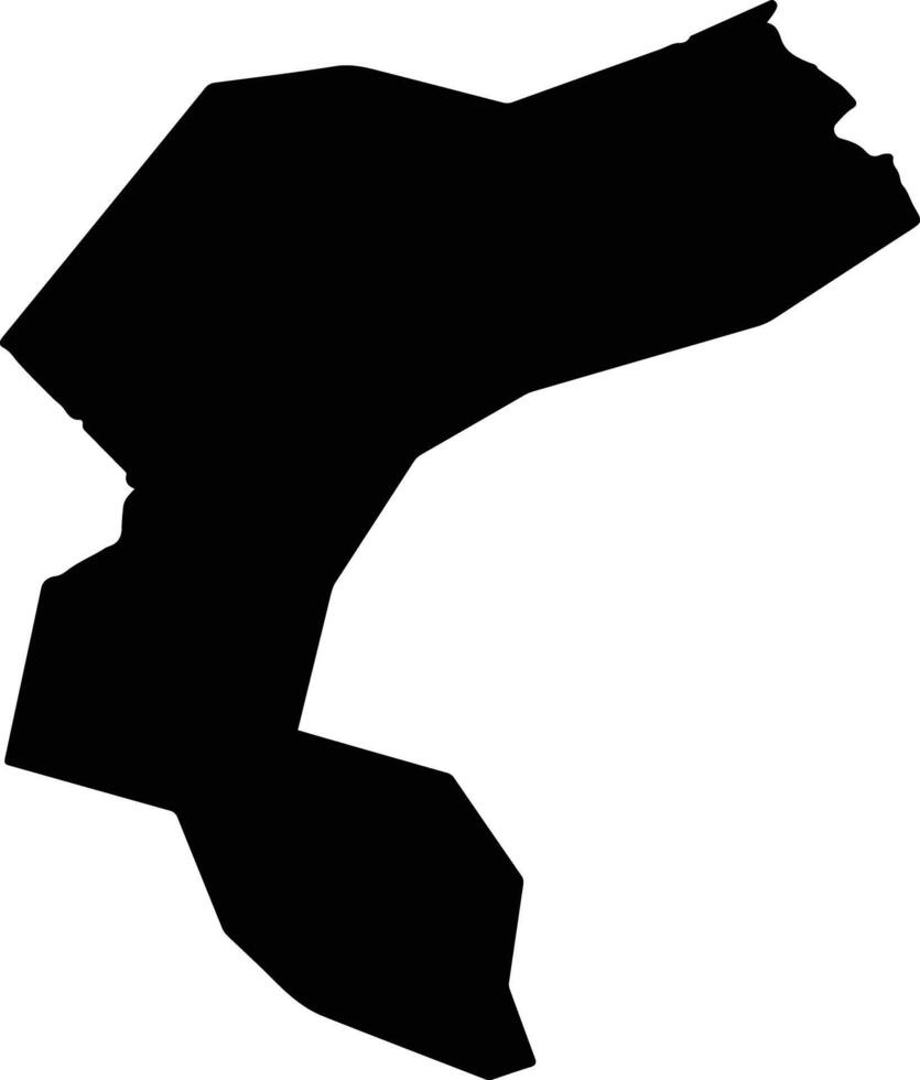 Qakh District Azerbaijan silhouette map vector