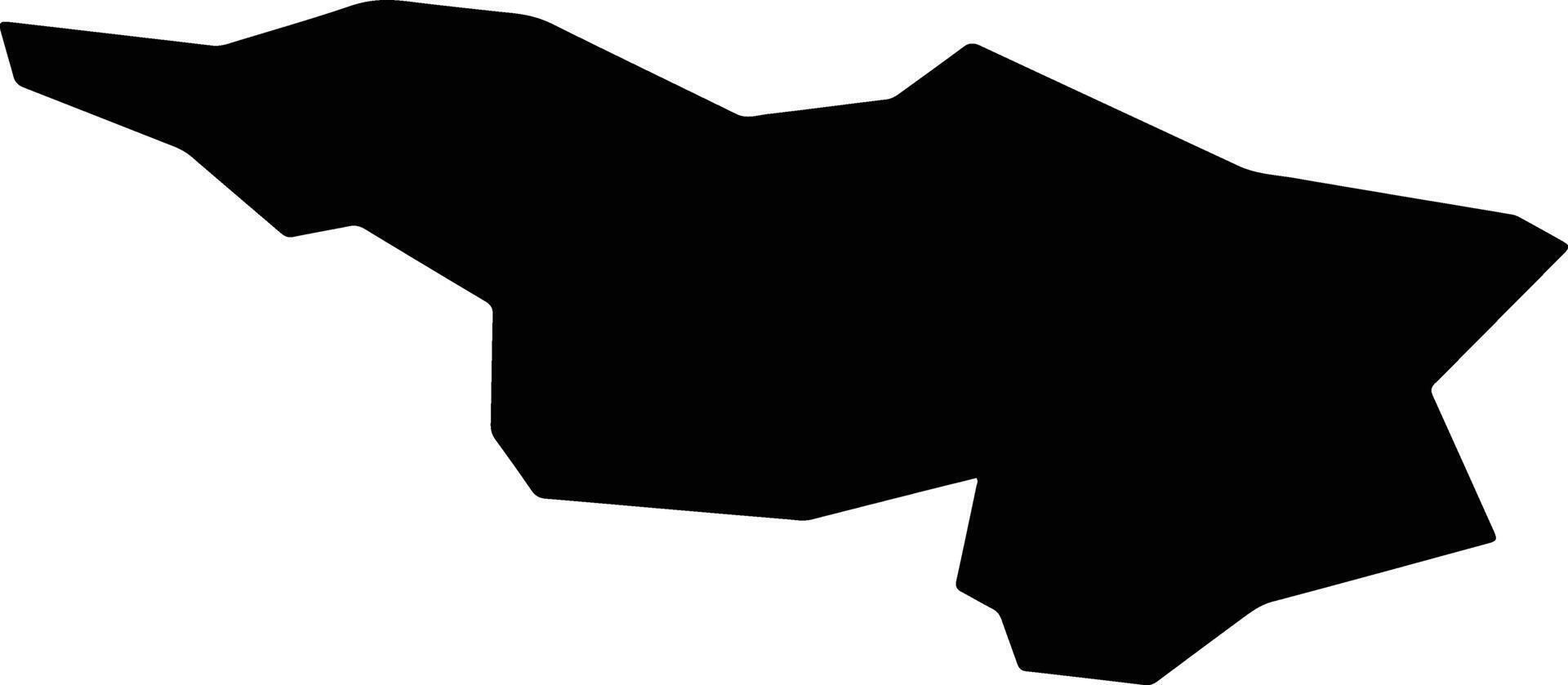 Qarabagh Afghanistan silhouette map vector