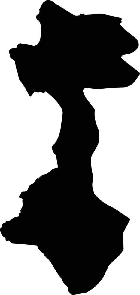 Qasr e Shirin Iran silhouette map vector