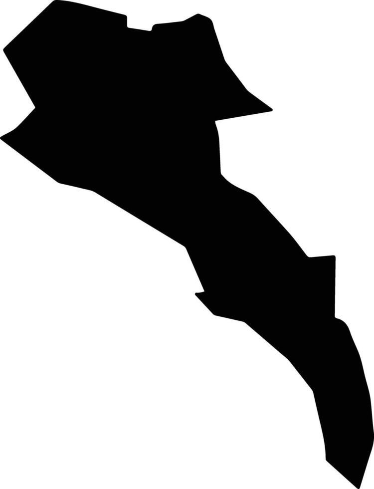Qatabir Yemen silhouette map vector