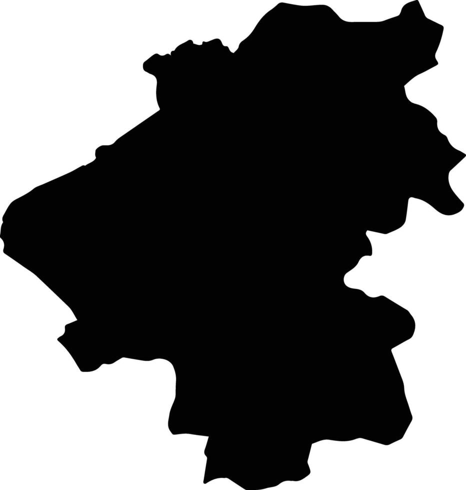 Qatana Syria silhouette map vector