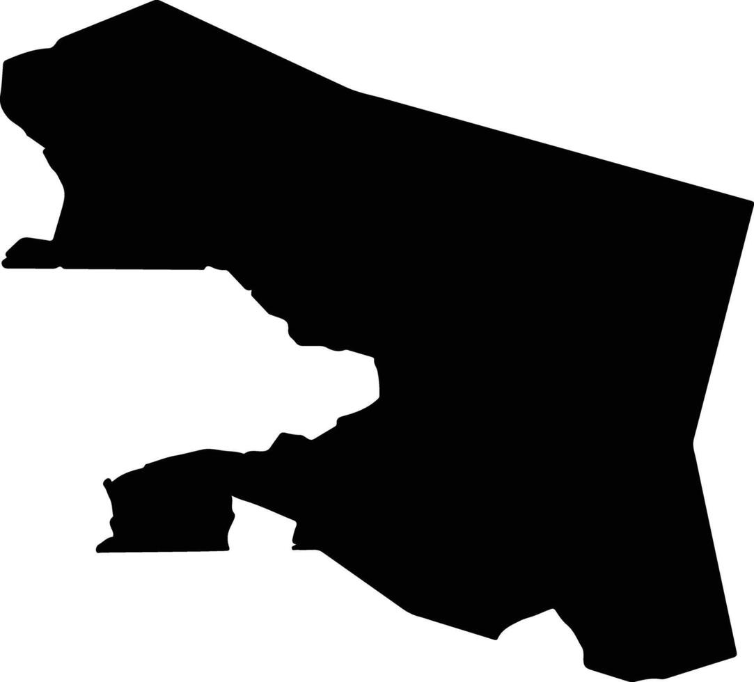 Qazakh District Azerbaijan silhouette map vector