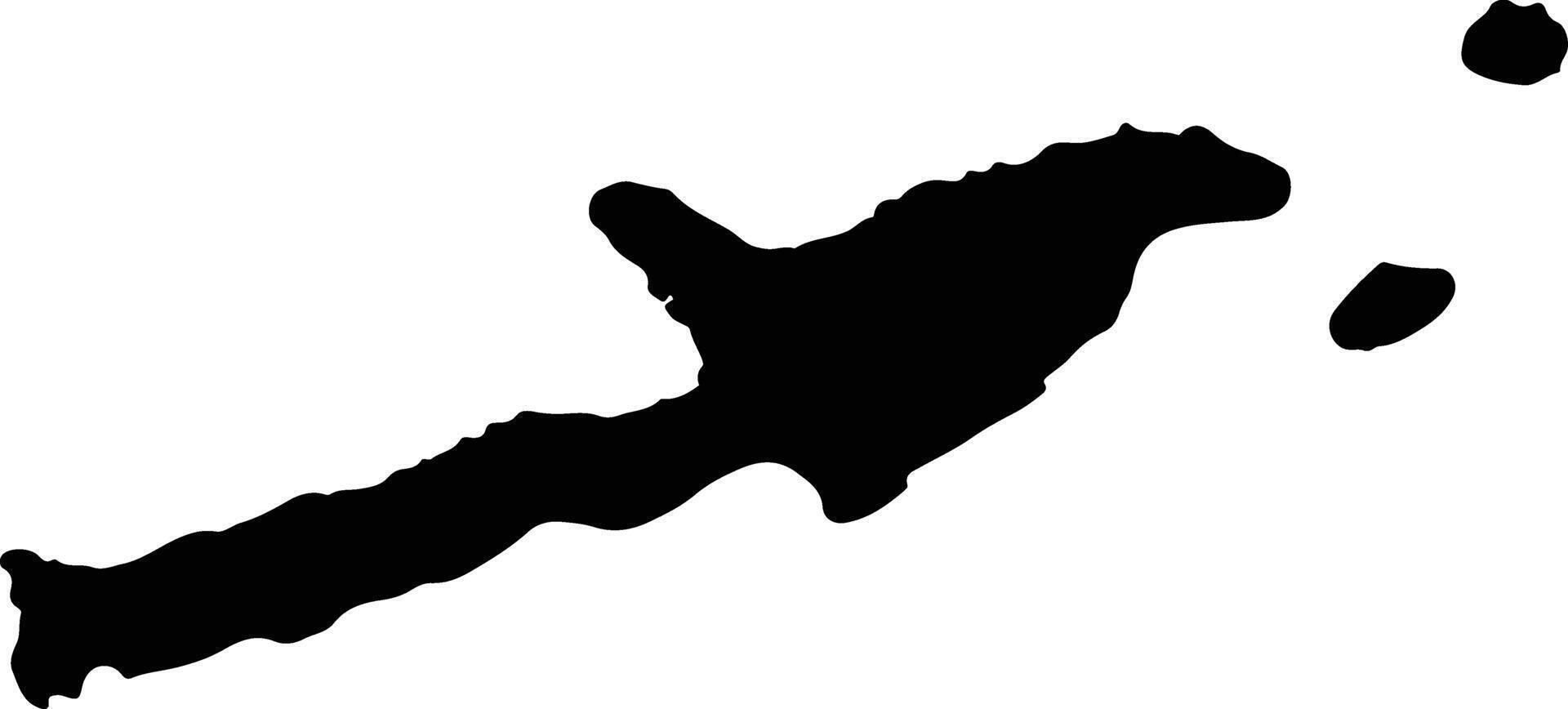 Qeshm Iran silhouette map vector