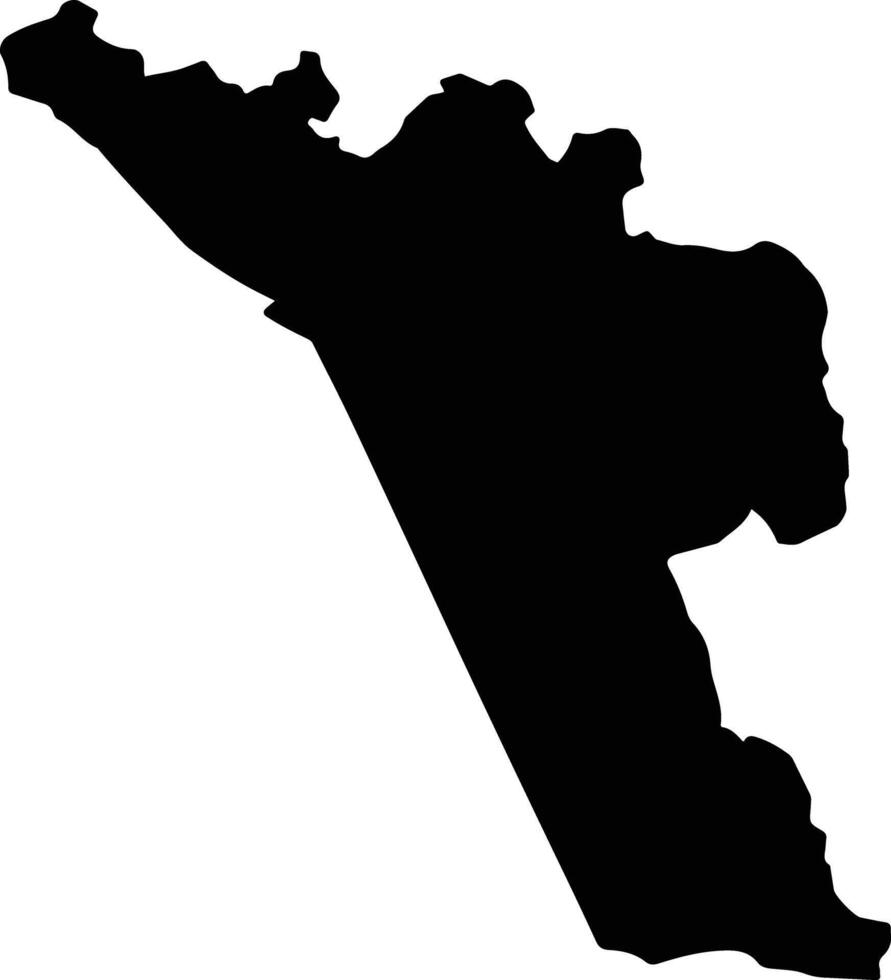 Qibing Lesotho silhouette map vector