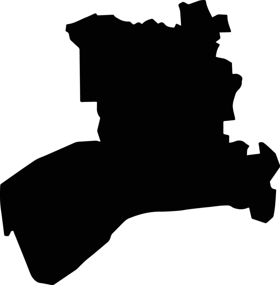 Qigu Taiwan silhouette map vector