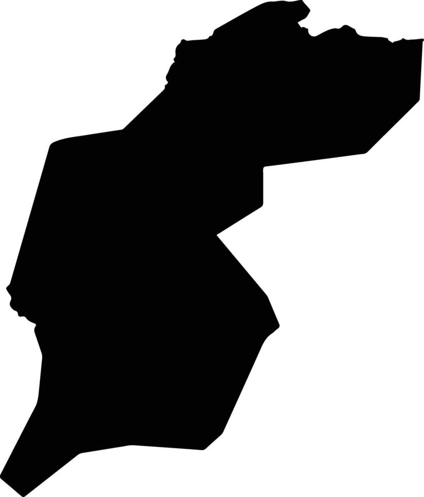 Qilla Abdullah Pakistan silhouette map vector