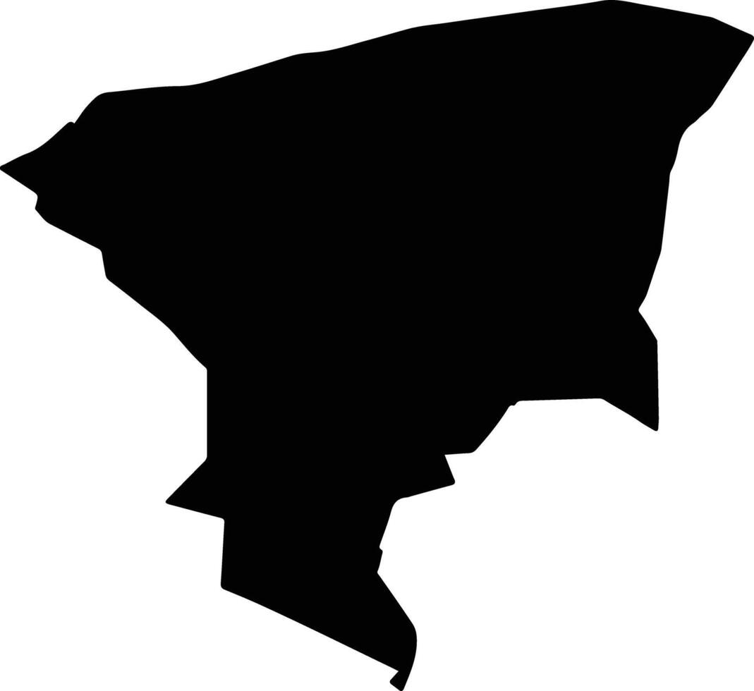 Qimei Town Taiwan silhouette map vector