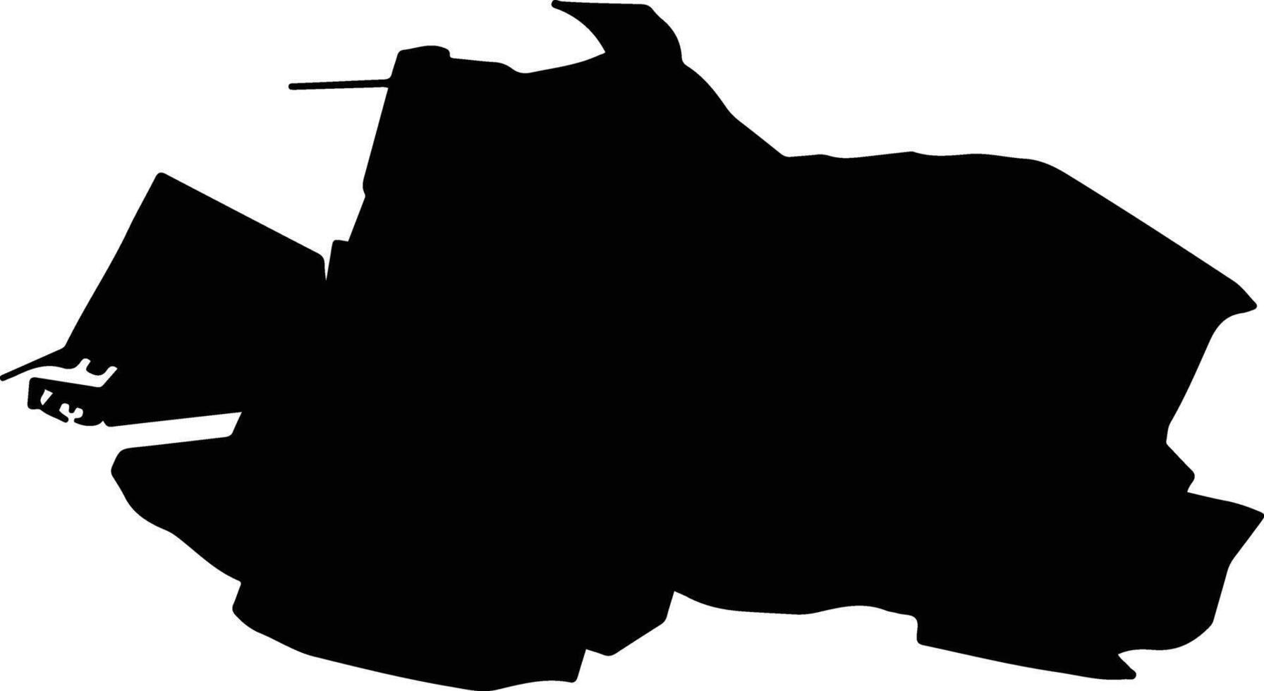 Qingshui District Taiwan silhouette map vector