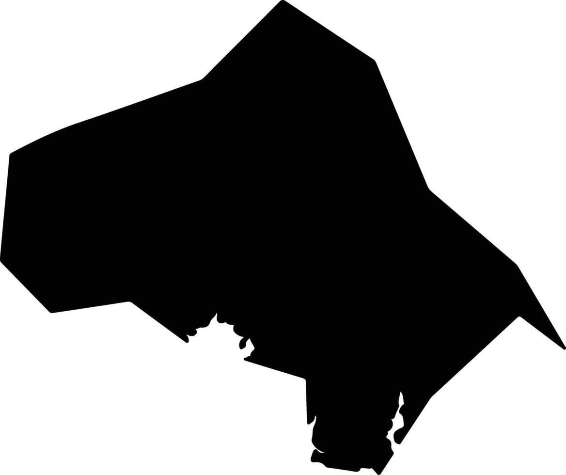 Qinzhoushi China silhouette map vector