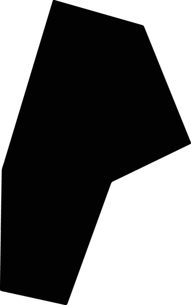 Qishanxian China silhouette map vector