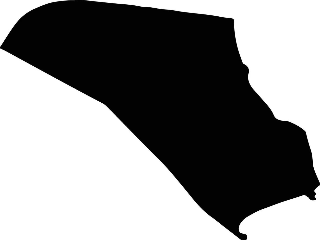 Qishn Yemen silhouette map vector