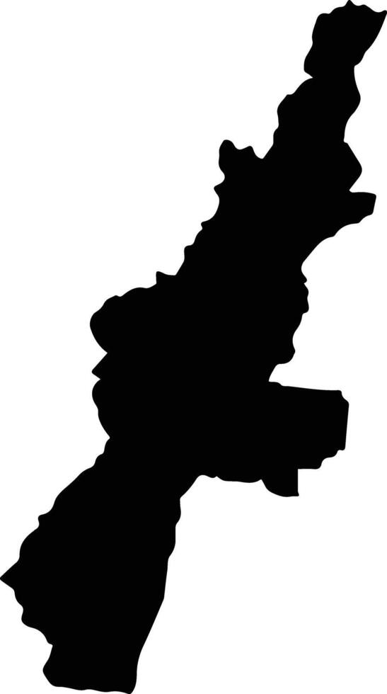 Qishan Taiwan silhouette map vector