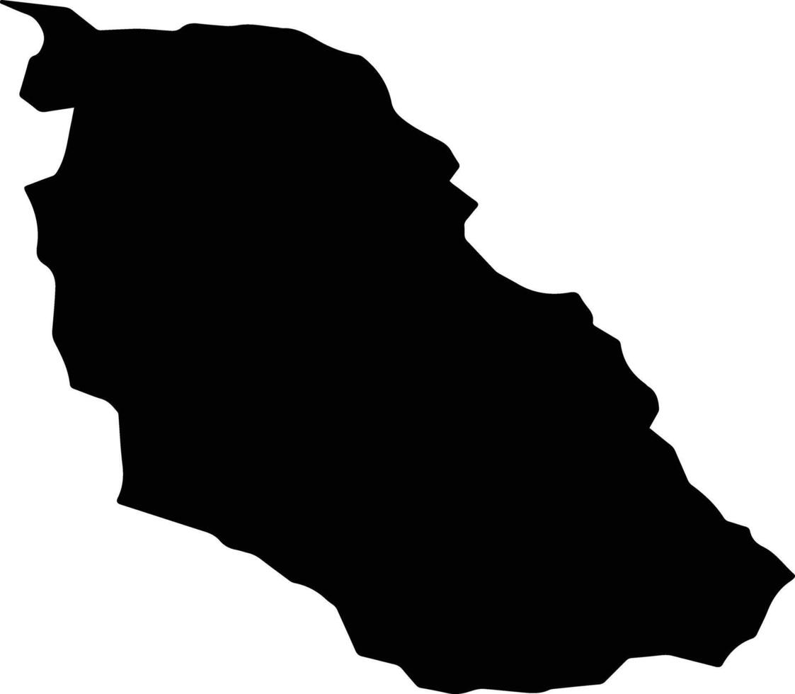 Qomoqomong Lesotho silhouette map vector