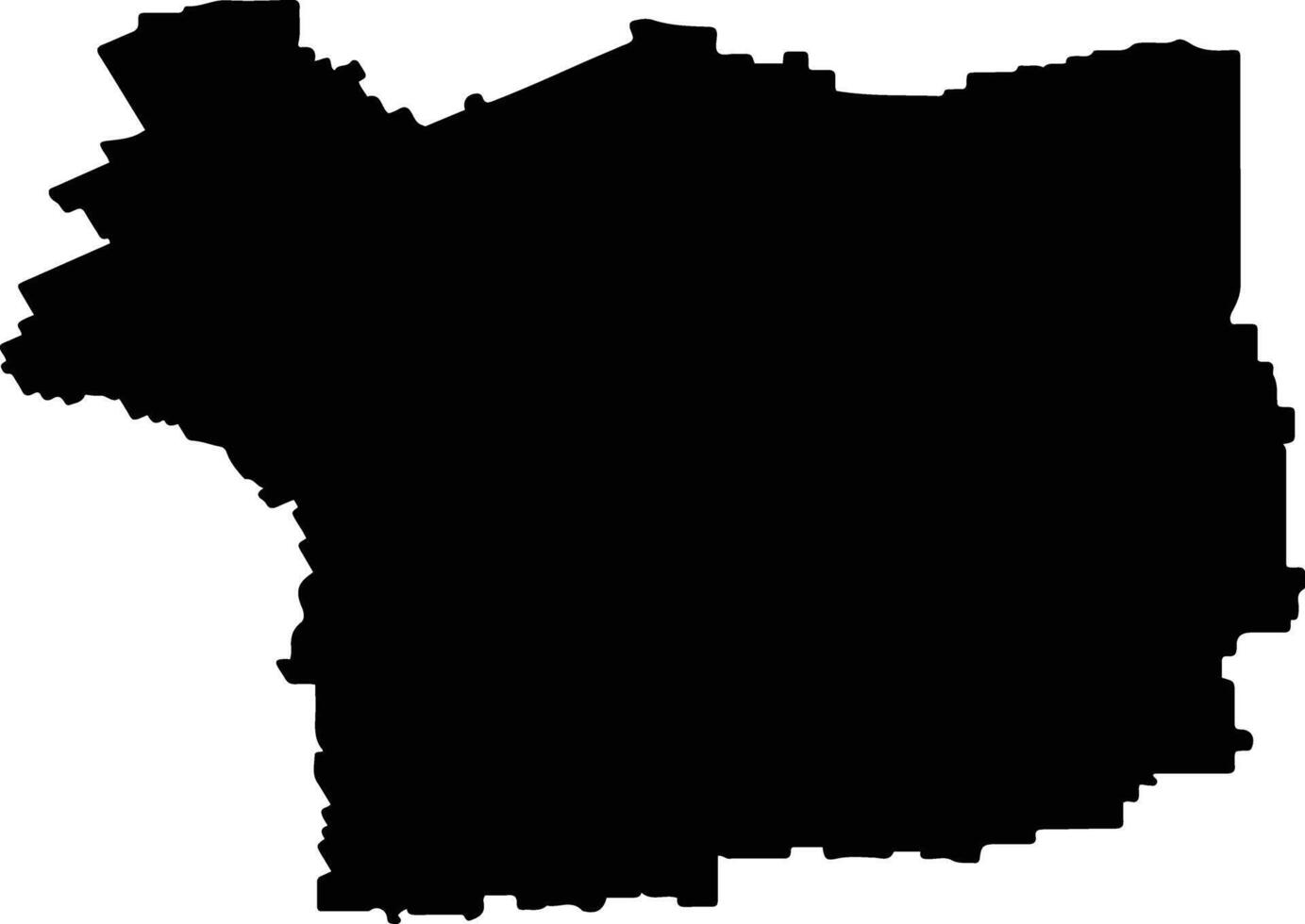 Quairading Australia silhouette map vector