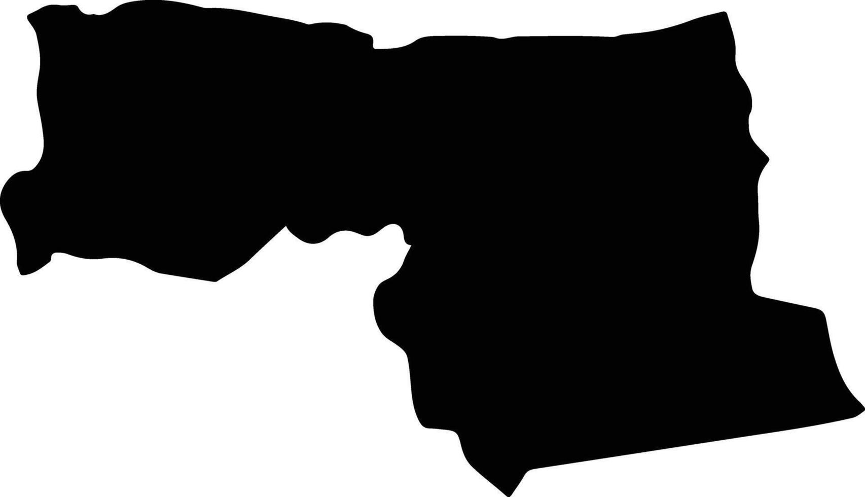 Quamishli Syria silhouette map vector