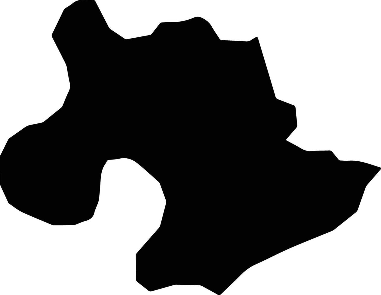 Quan 2 Vietnam silhouette map vector