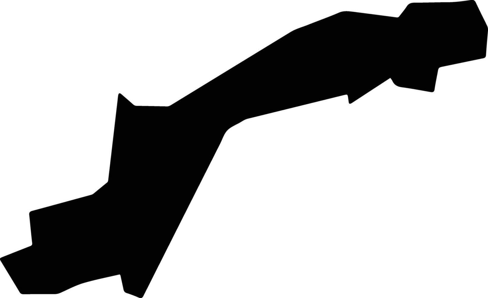 Quan 8 Vietnam silhouette map vector