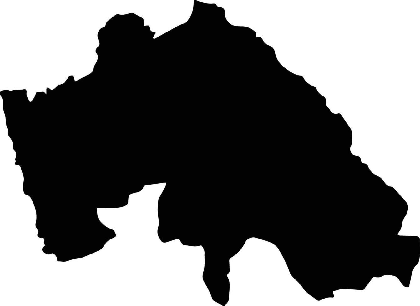 Quan Ba Vietnam silhouette map vector