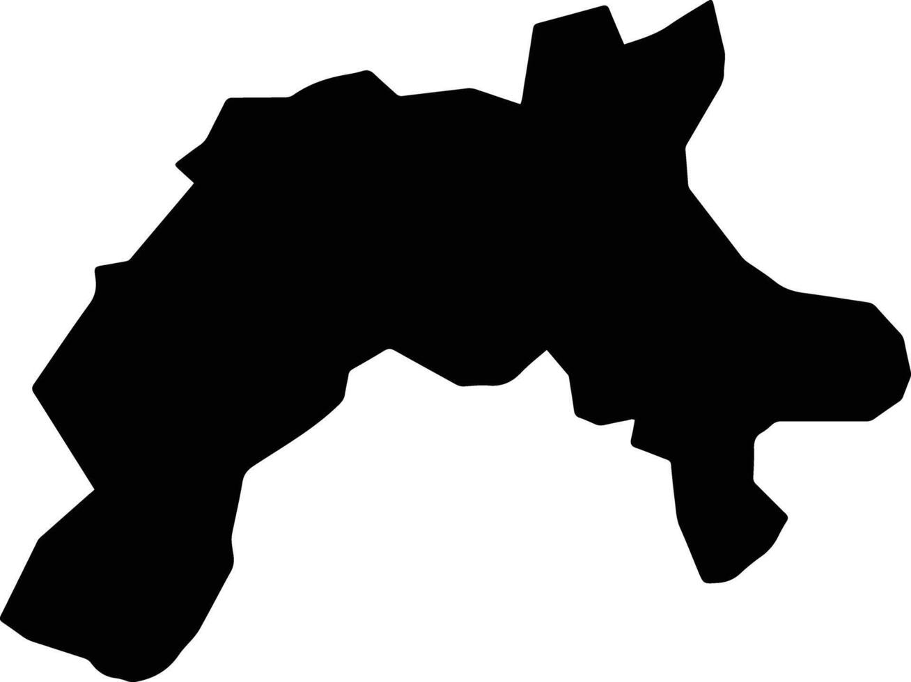 Quan 12 Vietnam silhouette map vector