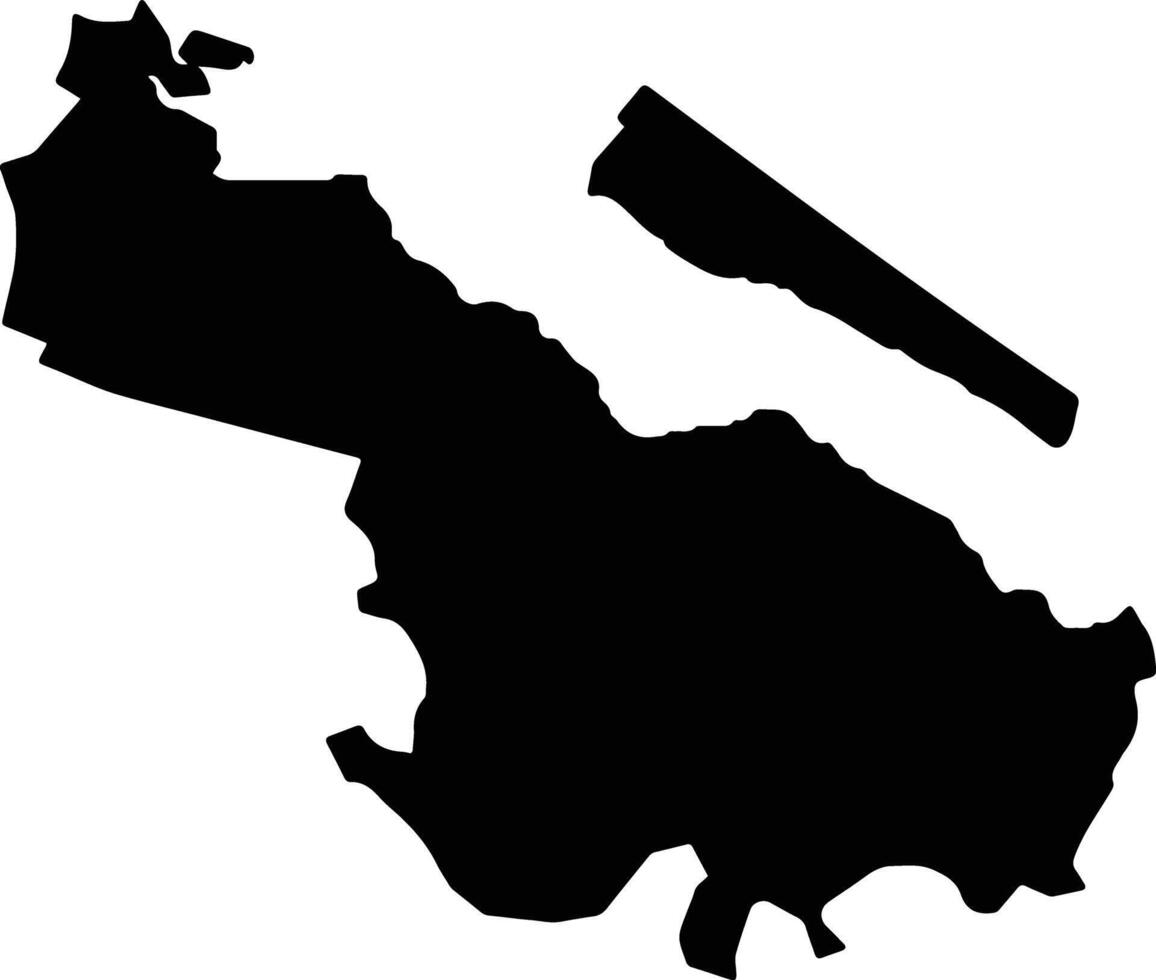 Quang Dien Vietnam silhouette map vector