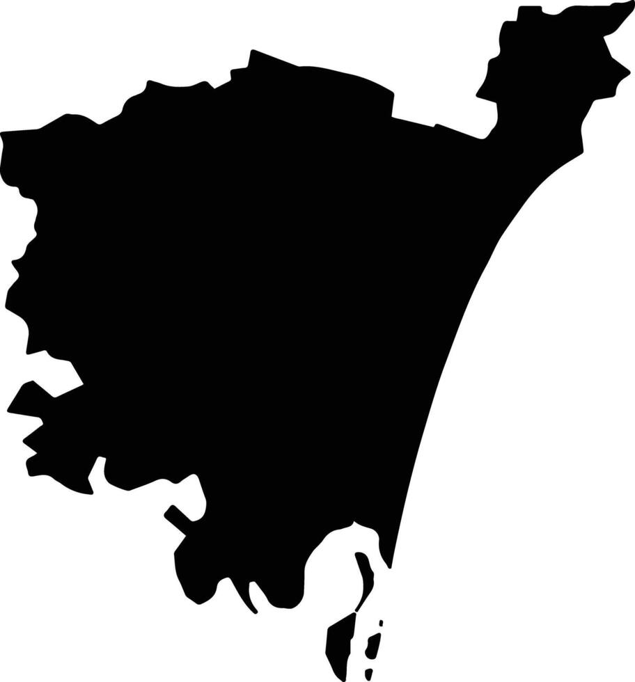 Quang Xuong Vietnam silhouette map vector