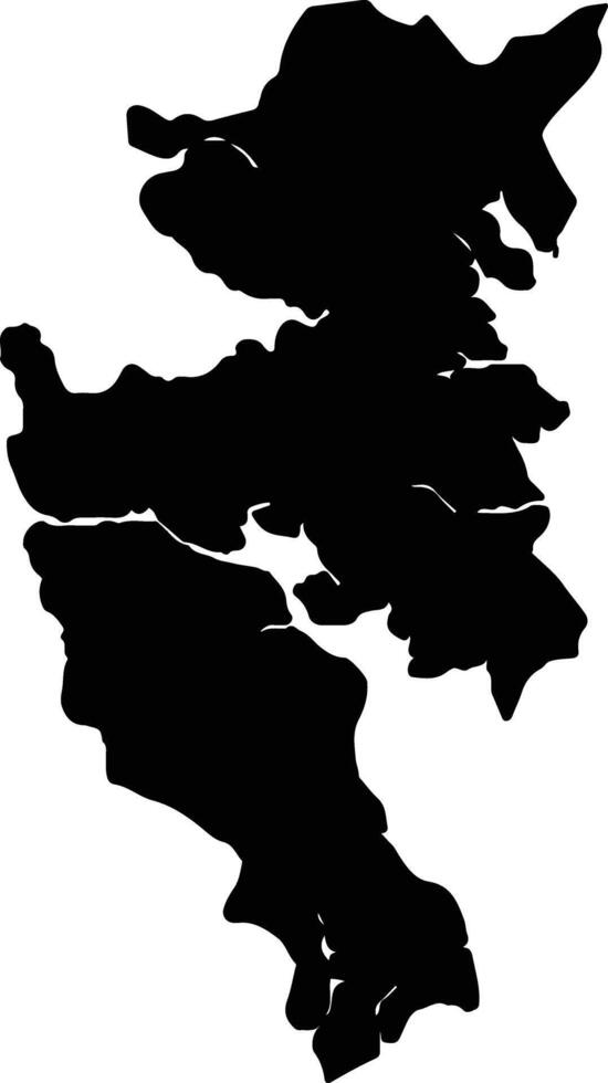 Quang Yen Vietnam silhouette map vector