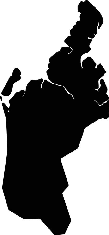 Quatipuru Brazil silhouette map vector