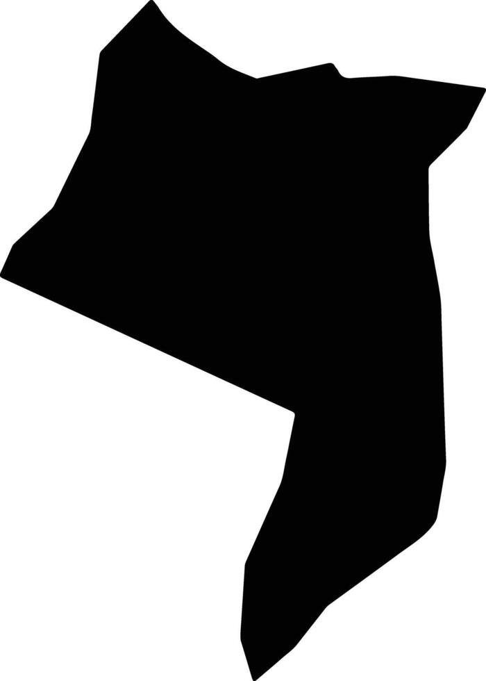 Quatre Chemins Saint Lucia silhouette map vector