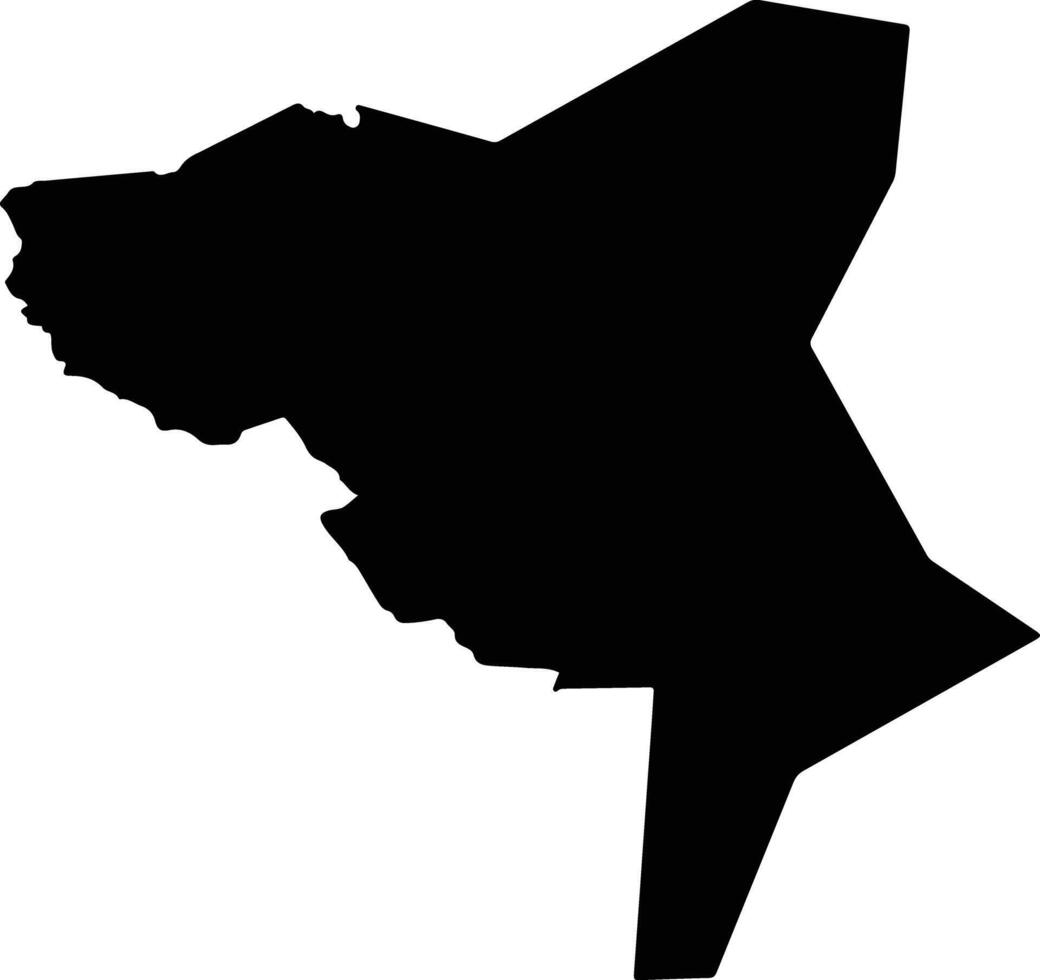 Qubadli District Azerbaijan silhouette map vector
