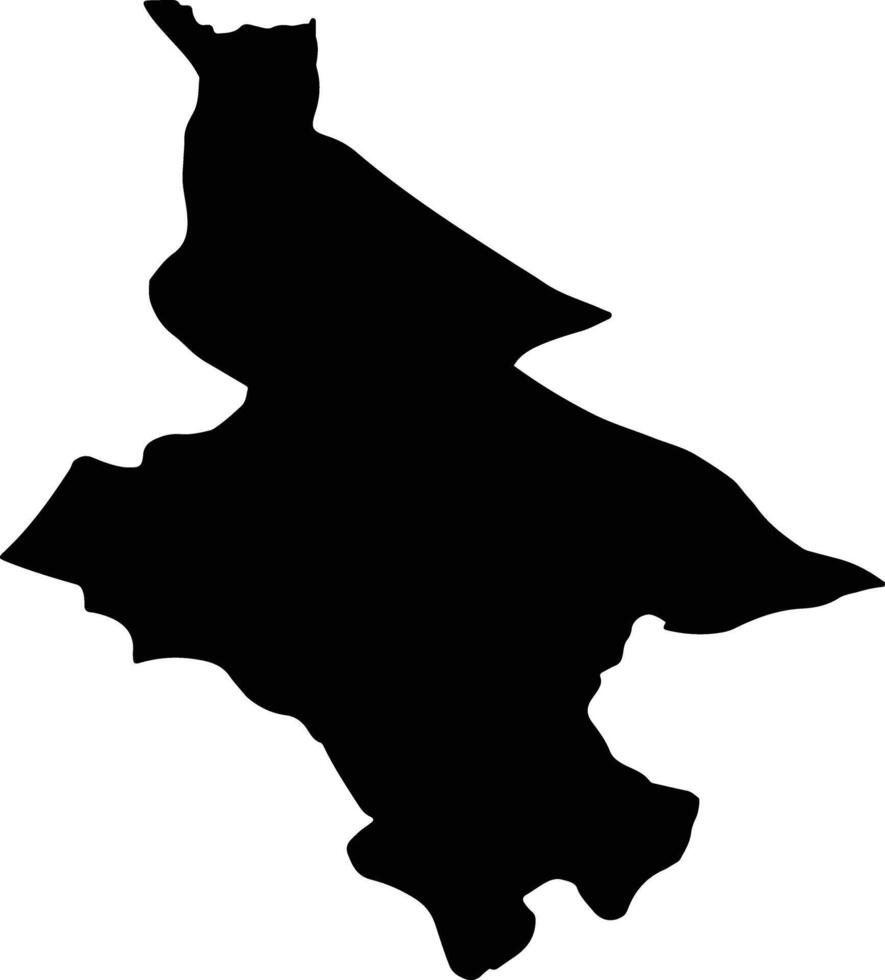 Quchan Iran silhouette map vector