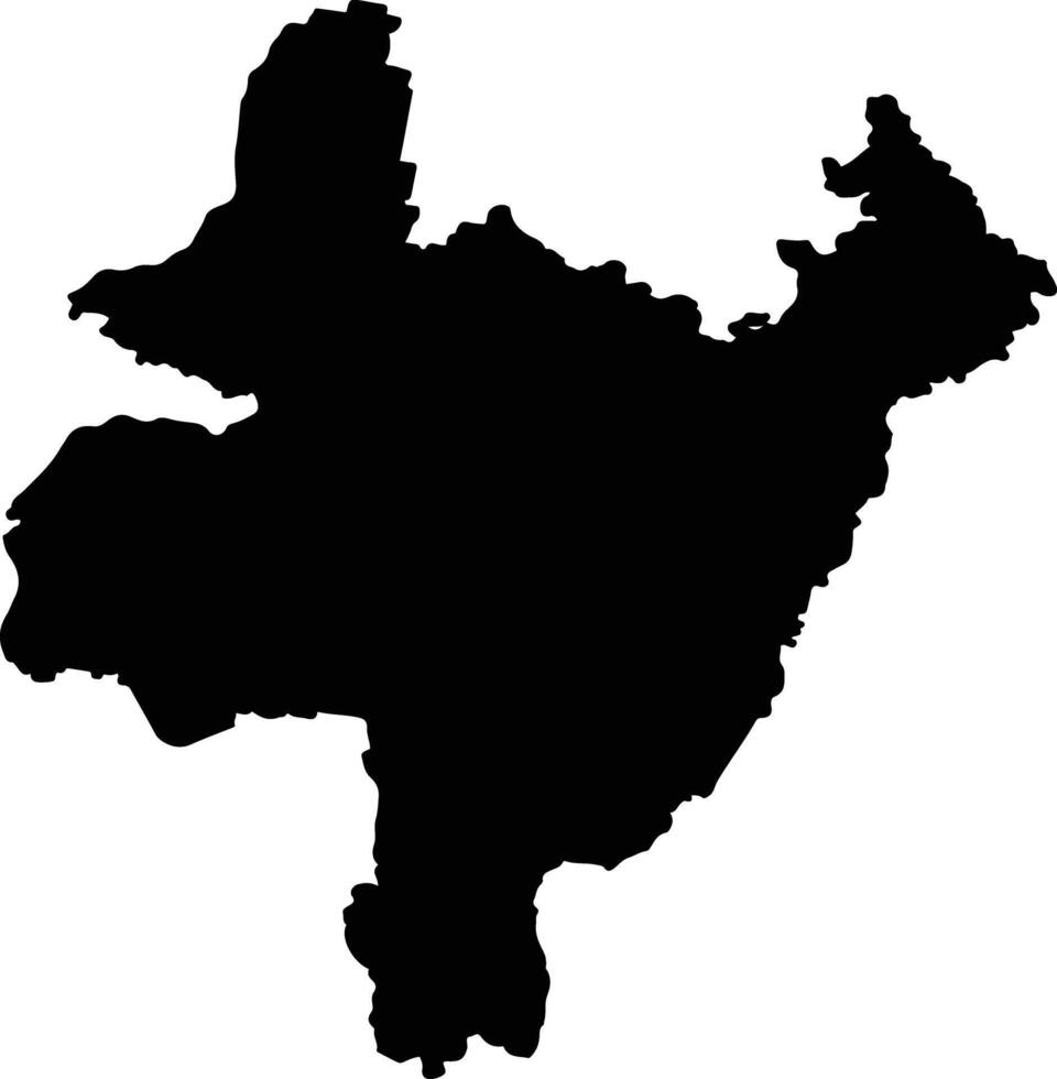 Queanbeyan Palerang Australia silhouette map vector