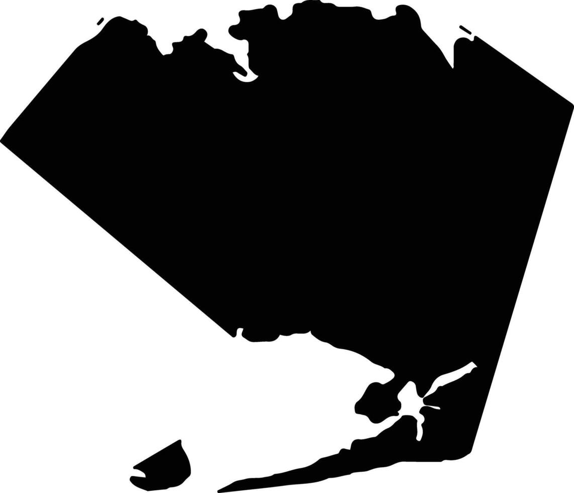 Queens United States silhouette map vector