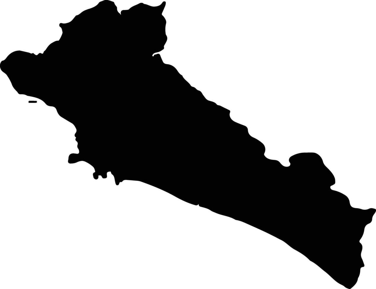 Quepos Costa Rica silhouette map vector