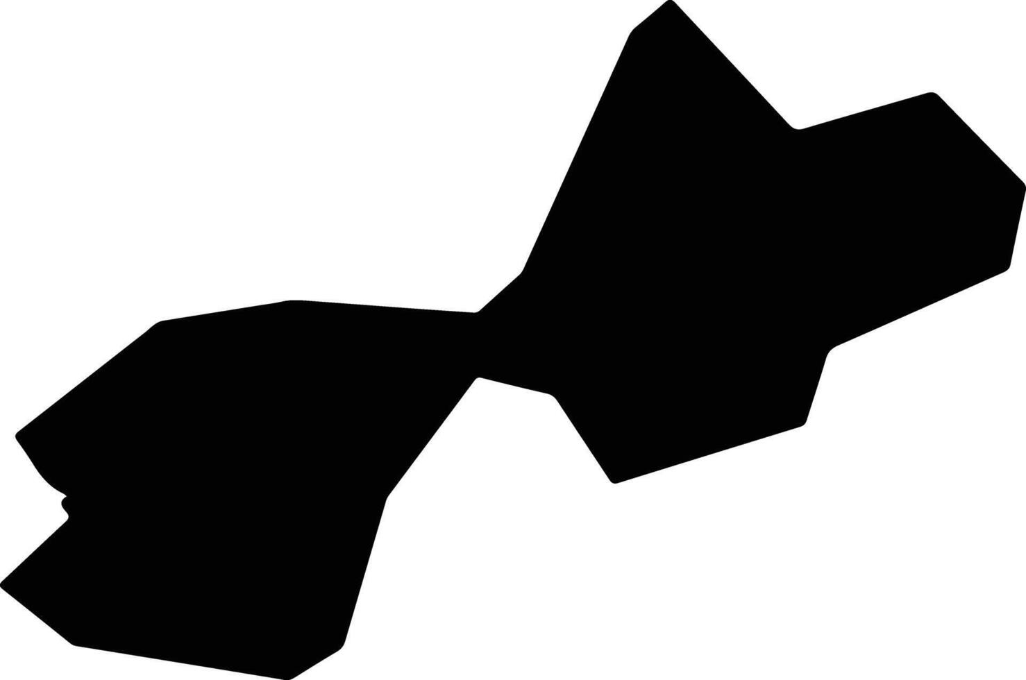 Quetta Pakistan silhouette map vector