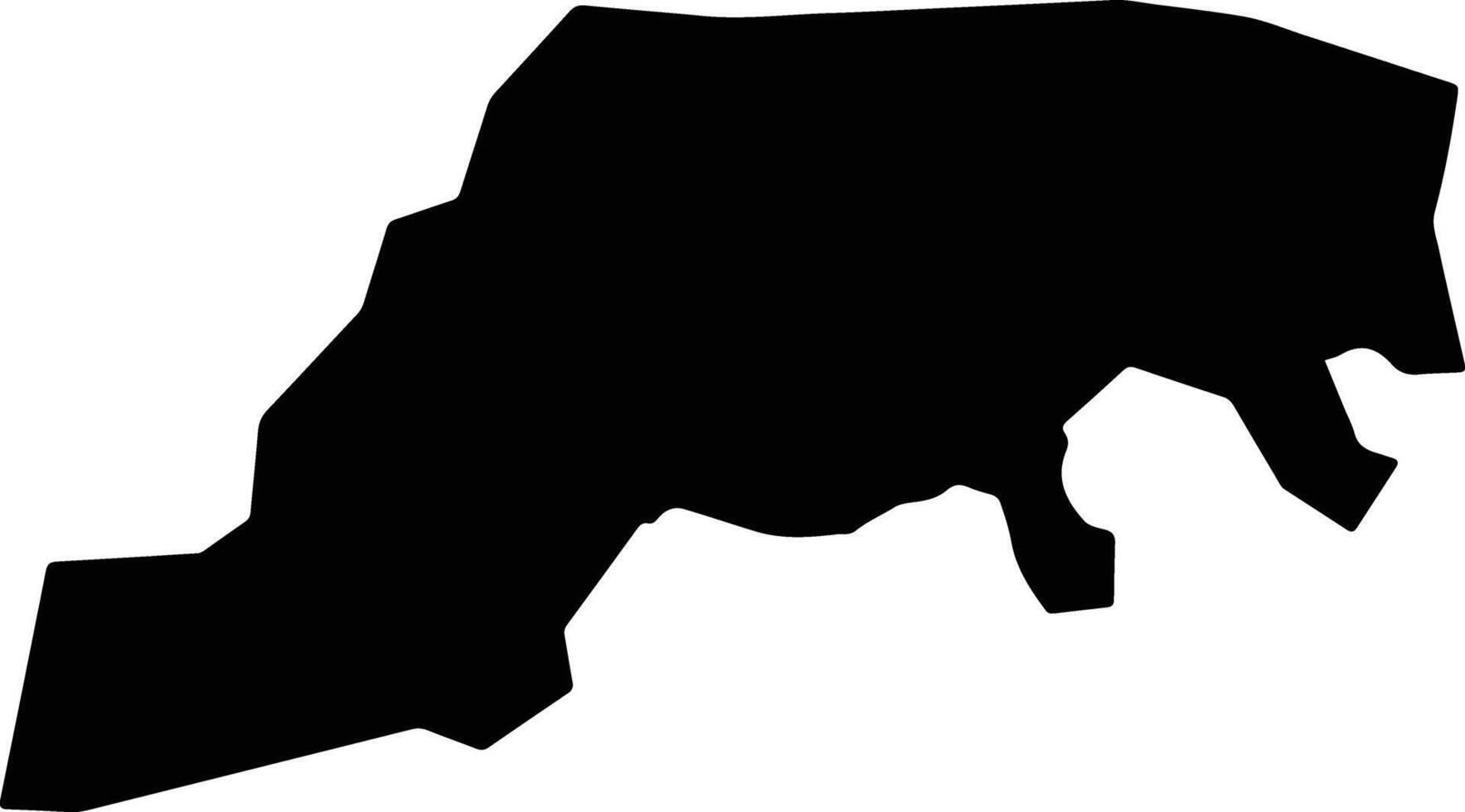 Qumsangir District Tajikistan silhouette map vector