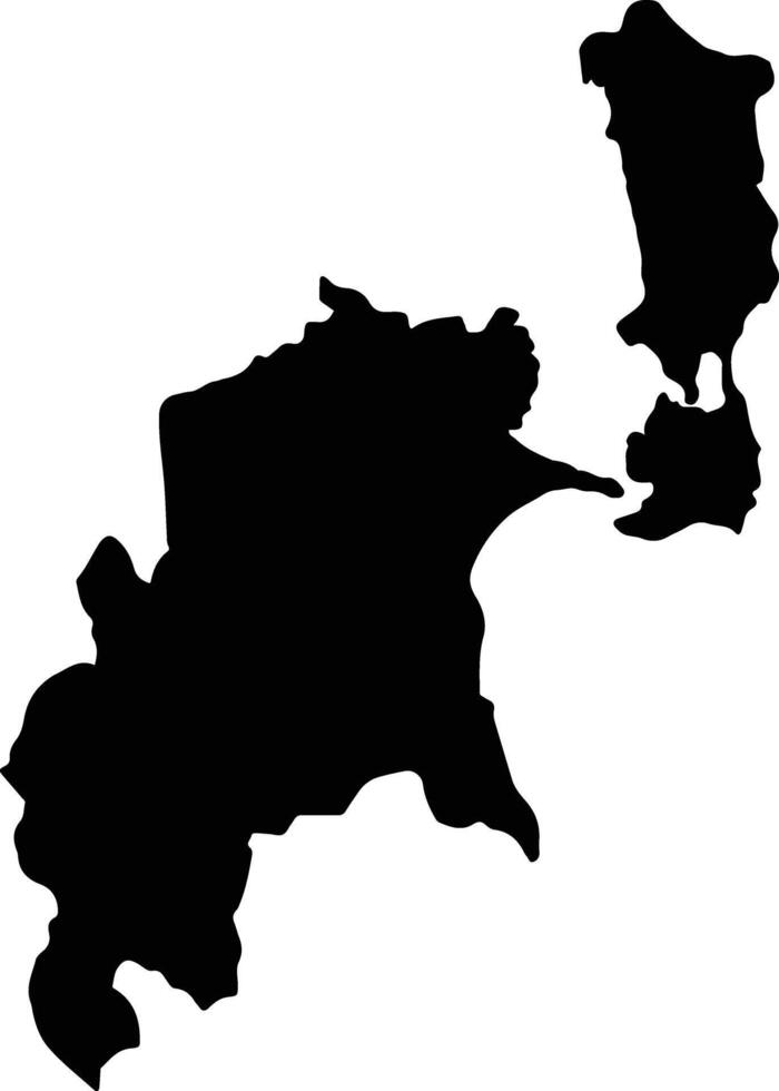 Quy Nhon Vietnam silhouette map vector