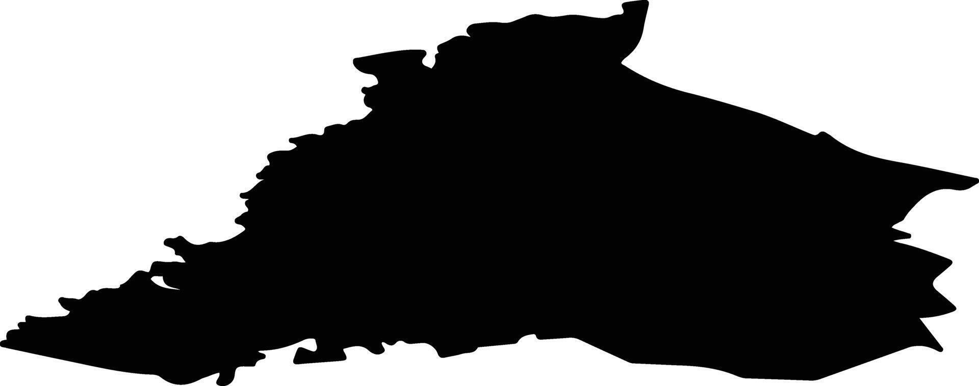 Raahen seutukunta Finland silhouette map vector