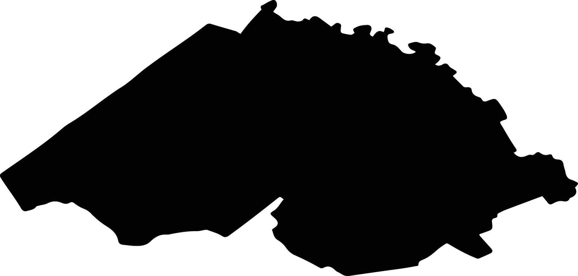 RADUCANENI Romania silhouette map vector